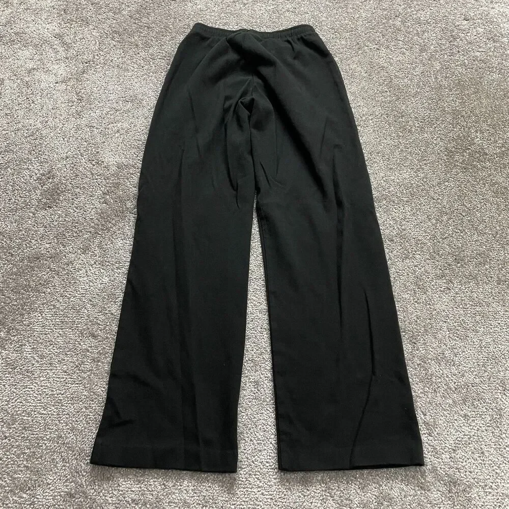 Cathy Daniels Sweatpants Womens Small Black Solid Lounge Elastic Waist 23x27